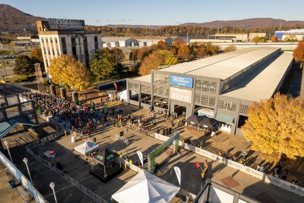 aerial view of Chattanooga Marathon, 2021