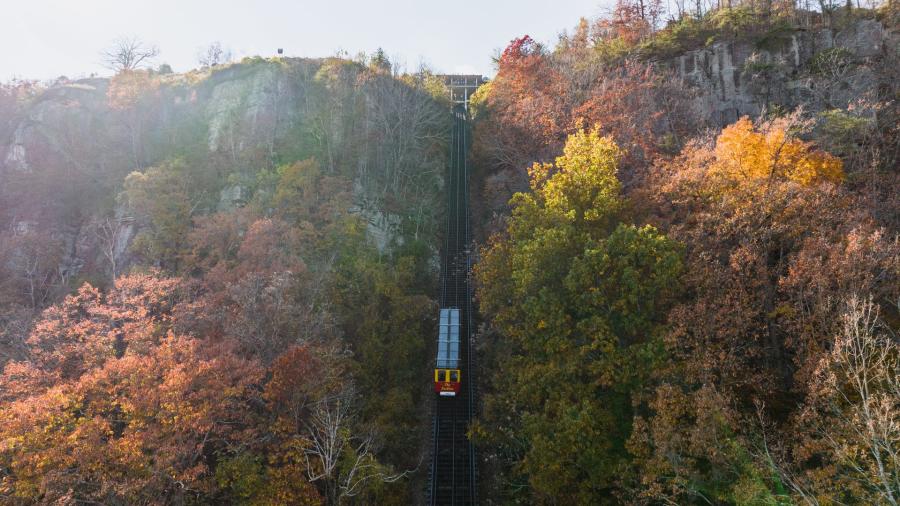 Aerial of Incline at steepest part