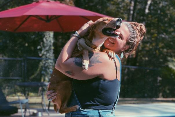 Megan Roberts and Dog