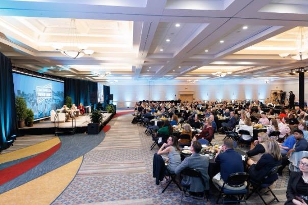 crowd and stage during 2024 Chattanooga Tourism Summit at the Convention Center