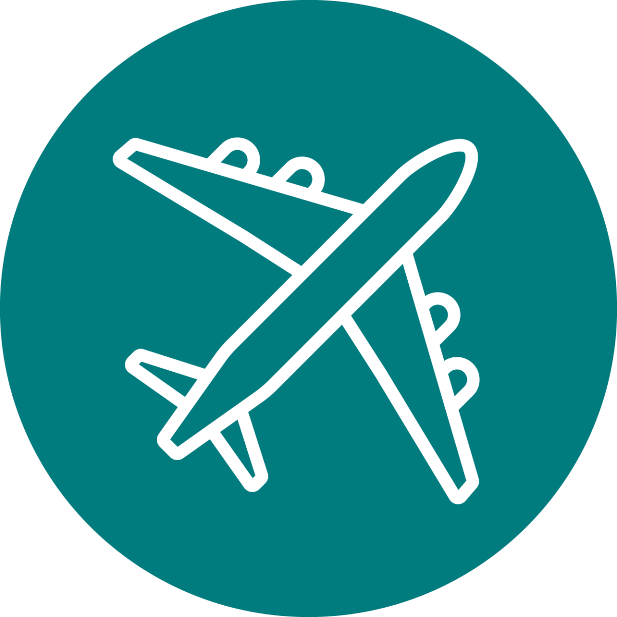teal plane icon