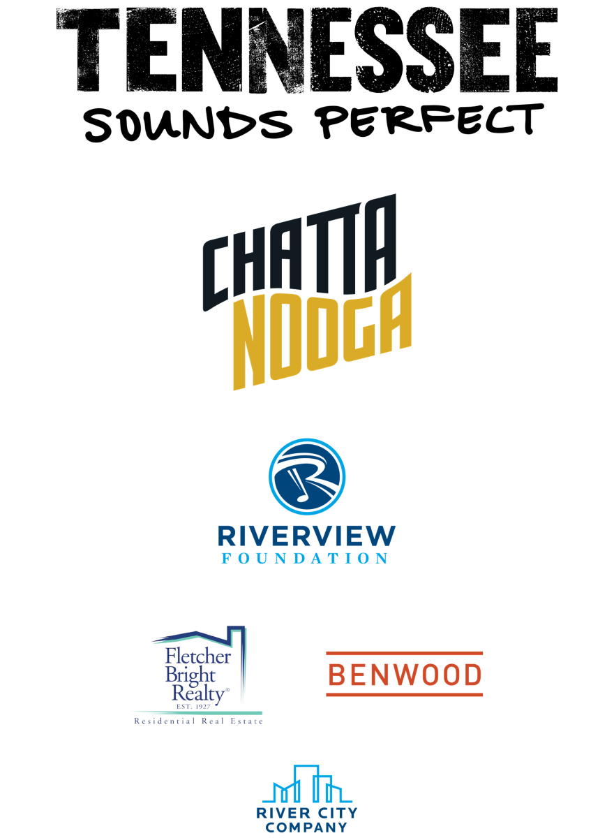 World of Bluegrass Sponsors: Tennessee Sounds Perfect, Chattanooga Tourism Co, Riverview Foundation, Fletcher Bright Realty, Benwood, River City Company